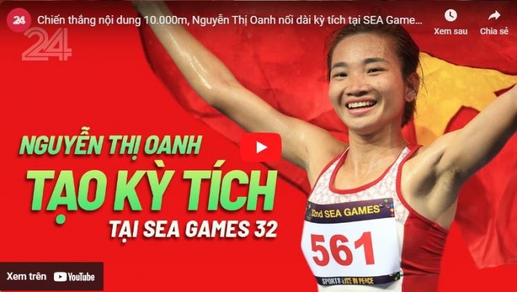 Xem Nguyễn Thị Oanh Về Địch 10.000m Seagame Lập Kỷ Lục 4 HCV